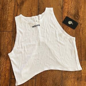 DARC Sport White Ribbed Women's Tank Top